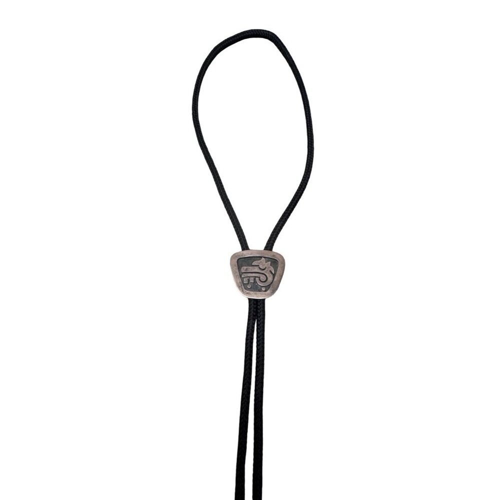Taxco Necklace Bolo Tie Cipactli Deity "CROCODILE WARRIOR" Sterling Silver VTG - Picture 8 of 9